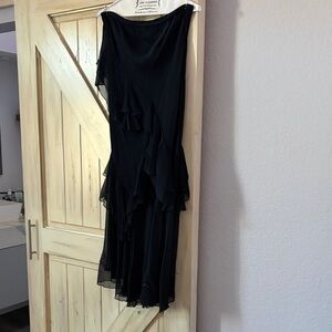 Elegant Black Ruffled skirt